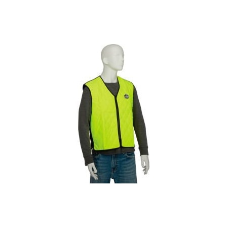 Ergodyne Chill-Its 6665 Evaporative Cooling Vest, Lime, Large 12534